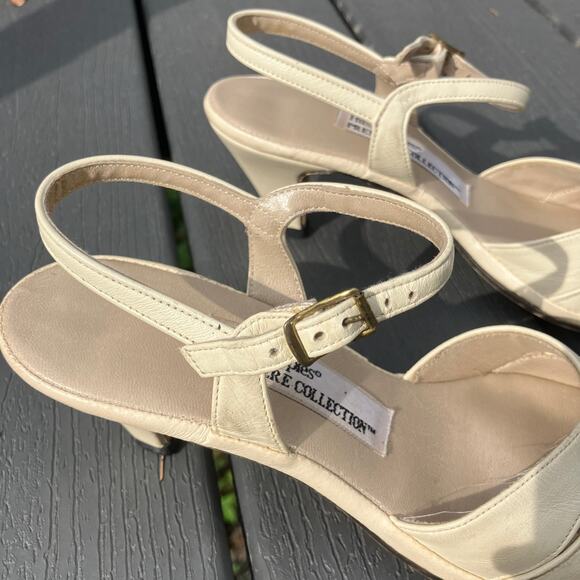 Open toe strappy cream heels Hush Puppies Premiere Collection Y2K size 6.5 - Picture 4 of 10